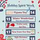 Holiday Spirit Week Flyer Template Free