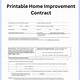 Home Improvement Contract Template Word