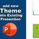 How To Change Powerpoint Template For Existing Presentation