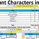 How To Count The Characters In Excel