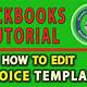 How To Edit An Invoice Template In Quickbooks