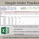 How To Keep Track Of Customer Orders In Excel Template