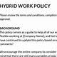 Hybrid Remote Work Policy Template