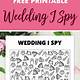 I Spy Wedding Game Template