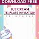 Ice Cream Invitation Template Free