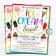 Ice Cream Social Flyer Template Free