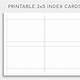 Index Card Size Template