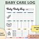 Infant Daily Log Template