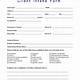 Intake Form Template Word Free