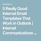 Internal Communication Email Templates