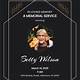 Invitation To Funeral Service Template