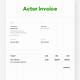 Invoice Template For Actors