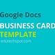 Is There A Business Card Template In Google Docs