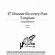 It Disaster Recovery Plan Template Word