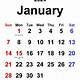 January Free Calendar