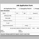 Job Application Template Excel