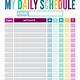 Kids Schedule Template