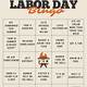 Labor Day Bingo Free Printable