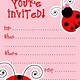 Ladybug Invitation Template Free Download