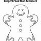 Large Printable Gingerbread Man Template