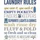 Laundry Room Rules Template