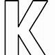 Letter K Template Free Printable