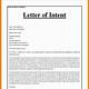 Letter Of Intent Grant Template