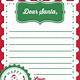 Letters To Santa Free Template