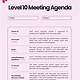 Level 10 Meeting Agenda Template