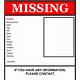 Lost Person Poster Template