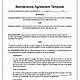 Maintenance Agreement Template Word