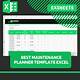 Maintenance Planner Maintenance Schedule Template Excel