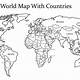 Map Of The World Black And White Printable