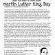 Martin Luther King Free Printable Worksheets