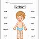 Matching Body Parts Printable