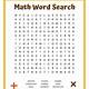 Math Word Search Free Printable