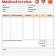 Medical Invoice Template Excel