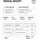 Medical Receipts Template