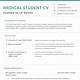 Medical Student Cv Template Word