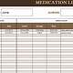 Medication List Template Excel