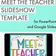 Meet The Teacher Slideshow Template Free