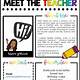 Meet The Teacher Template Free Editable