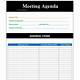 Meeting Agenda Template Pages