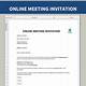 Meeting Invite Message Template