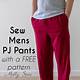 Men's Pajama Pants Pattern Free