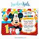 Mickey Mouse 1st Birthday Invitations Template Free