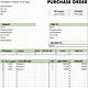 Microsoft Excel Purchase Order Template