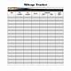 Mileage Tracking Template