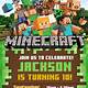 Minecraft Party Invitation Template