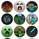 Minecraft Printable Cake Toppers